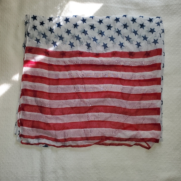 Scarf with flag detail for 4th of July! - Picture 2 of 4